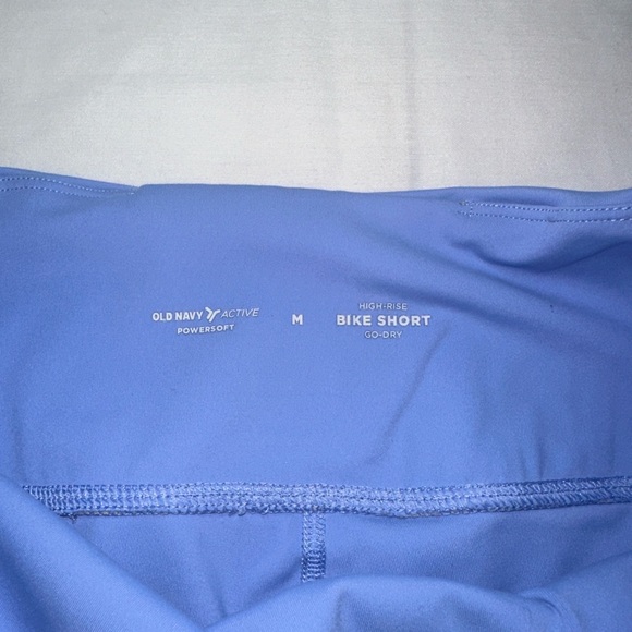 Old Navy Powersoft High Rise Bike Short Periwinkle Performance Activewear Size M - Picture 5 of 9